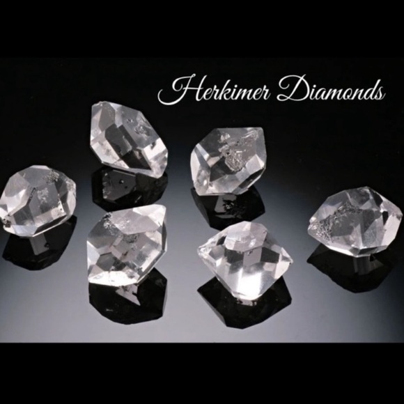 Crystal moon necklace . Boho Genuine herkimer diamond quartz crecent moon charm - Picture 3 of 14